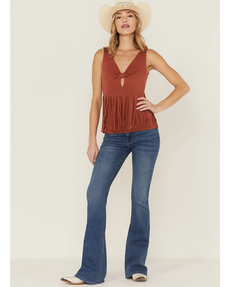 Idyllwind Women's Bluebell Twist & Fringe Top