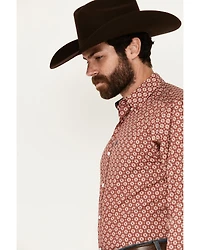 Ariat Men's Gideon Medallion Print Long Sleeve Button-Down Western Shirt