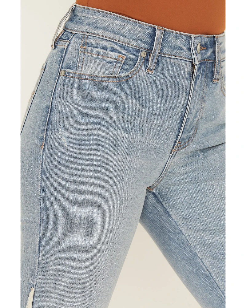 Shyanne Women's Luna High Rise Flare Stretch Denim Jeans