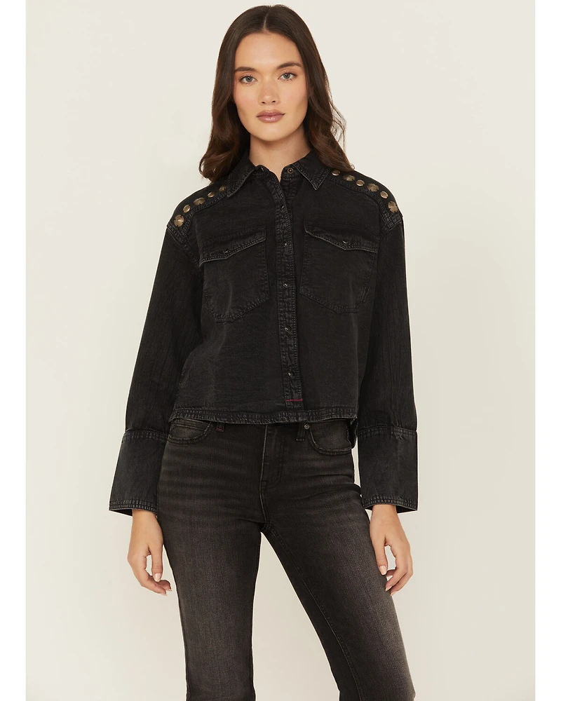 Idyllwind Women's Concho Embellished Long Sleeve Snap Western Shirt