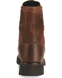 Ariat Waterproof Cascade H20 8" Lace-Up Work Boots - Round Soft Toe