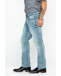 Moonshine Spirit Men's Sutton Wash Decker Slim Straight Stretch Denim Jeans