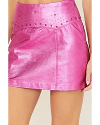 Idyllwind Women's Keller Star Studded Metallic Leather Skirt