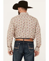 Cody James Men's Kenton Floral Striped Long Sleeve Button-Down Stretch Western Shirt