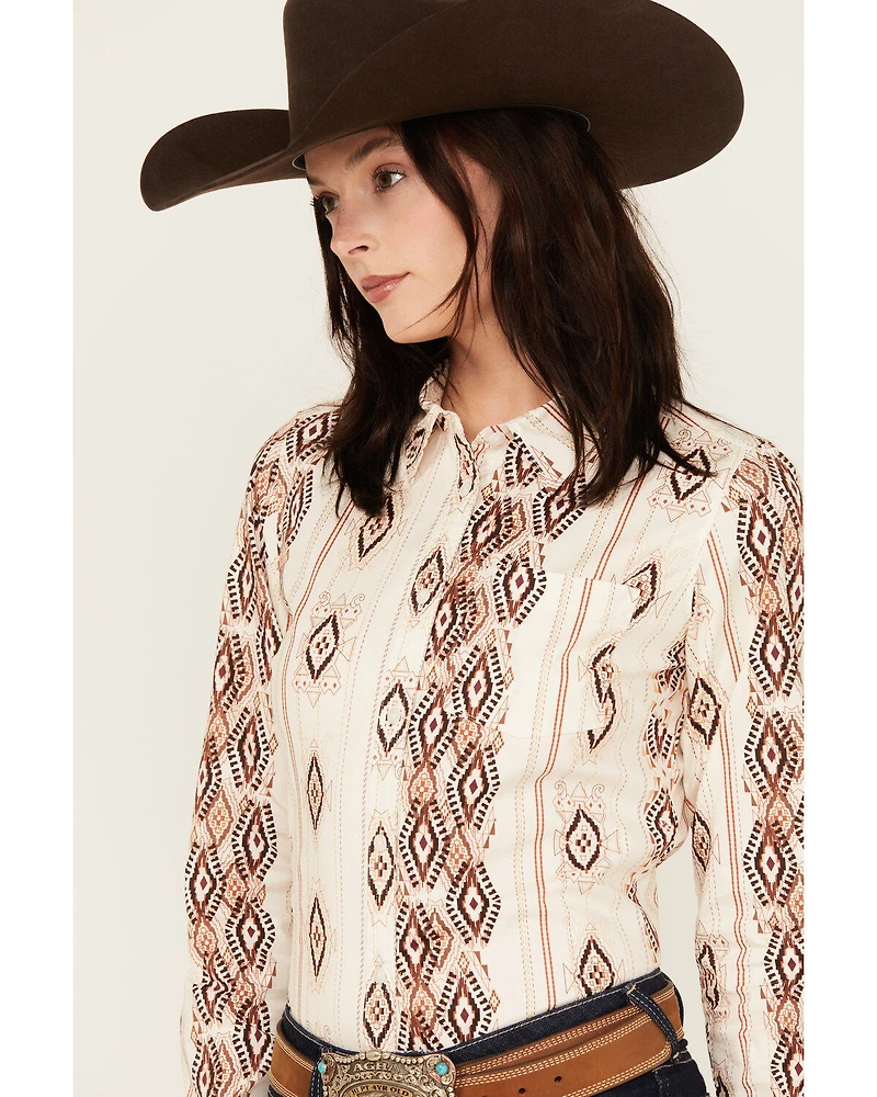 Shyanne Women's Printed Long Sleeve Riding Shirt