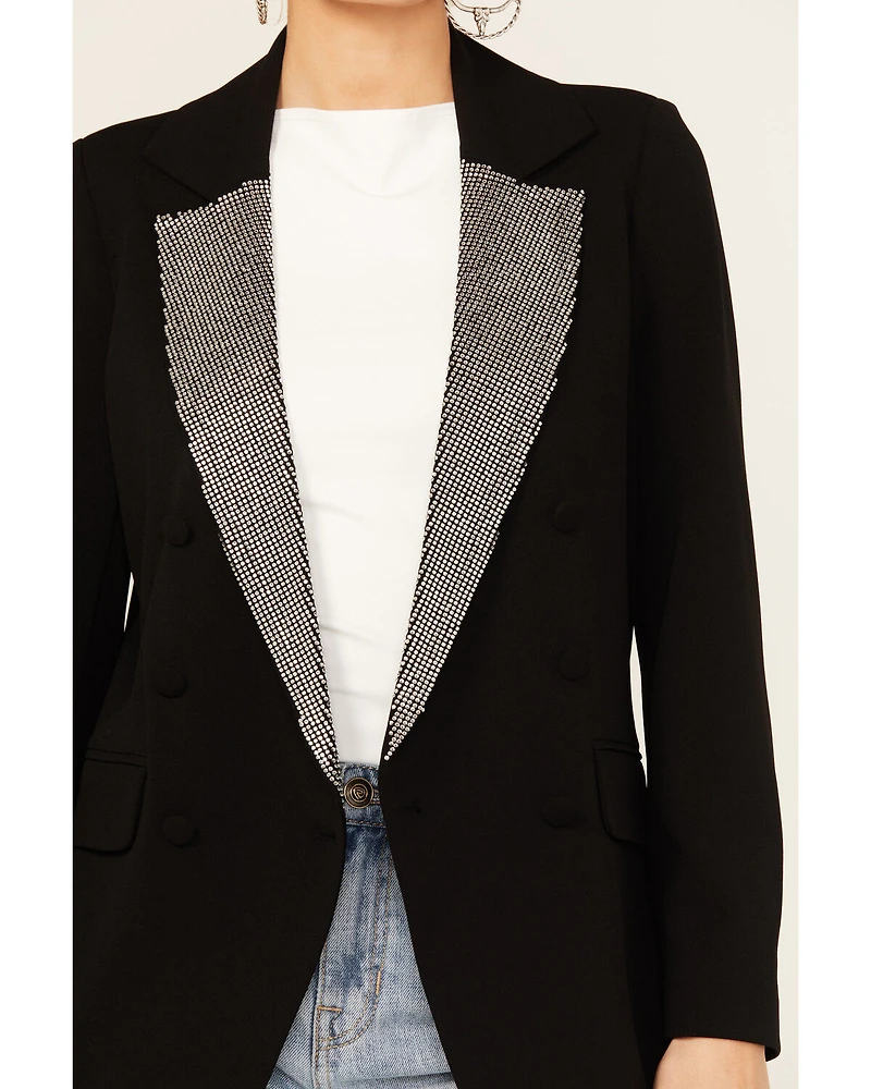 Boom Jeans Women's Crystal Embellished Blazer