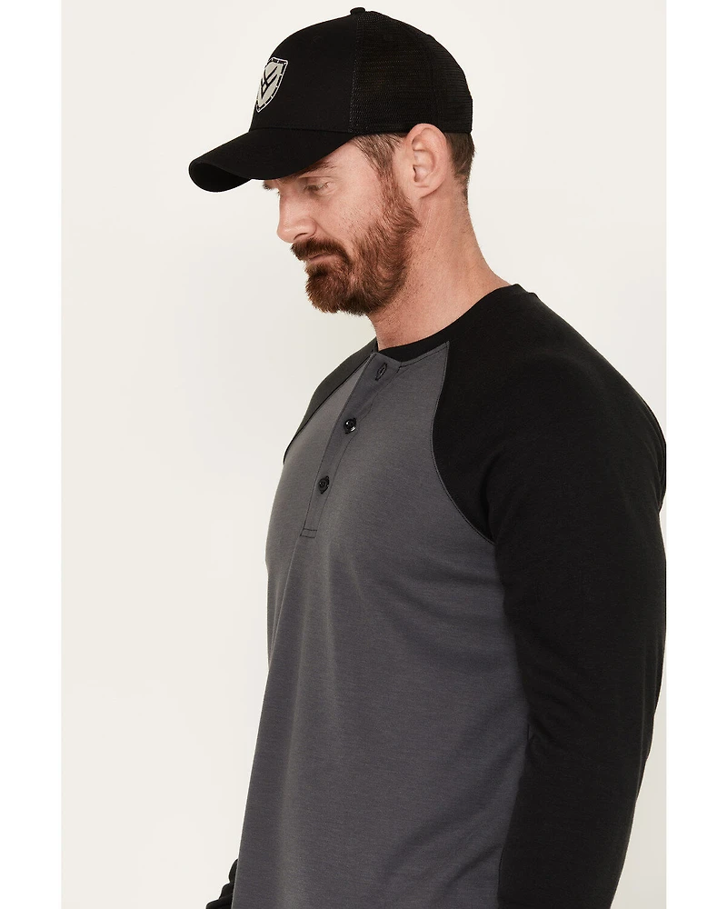 Cody James Men's FR Raglan Long Sleeve Henley Work Shirt