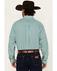 Ariat Men's Wrinkle Free Gus Plaid Print Long Sleeve Button-Down Western Shirt
