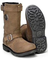Milwaukee Leather Women's 10" Classic Engineer Motorcycle Boots - Round Toe