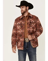 Rock & Roll Denim Reversible Southwestern Print Shacket