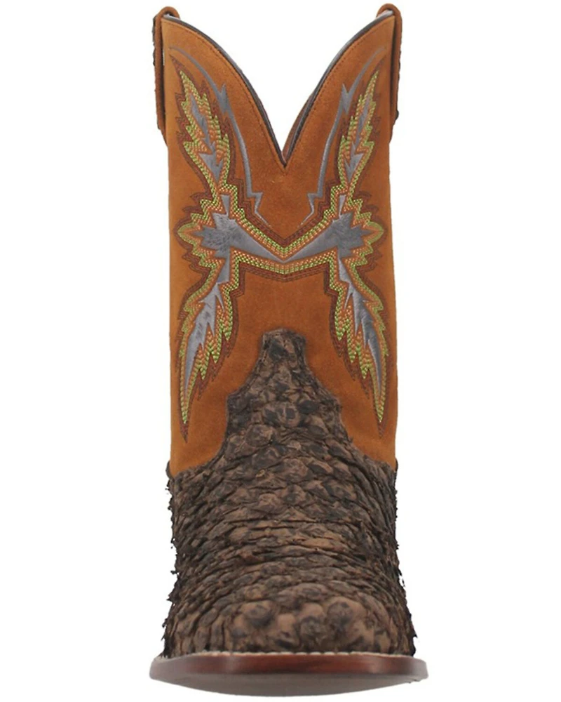 Dan Post Men's Dorsal Exotic Seabass Western Boots - Broad Square Toe
