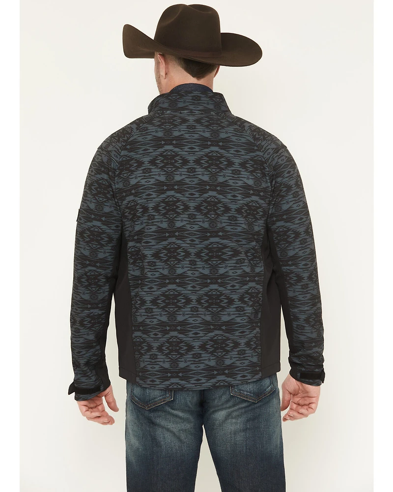 RANK 45® Men's Aries Tonal Southwestern Softshell Jacket