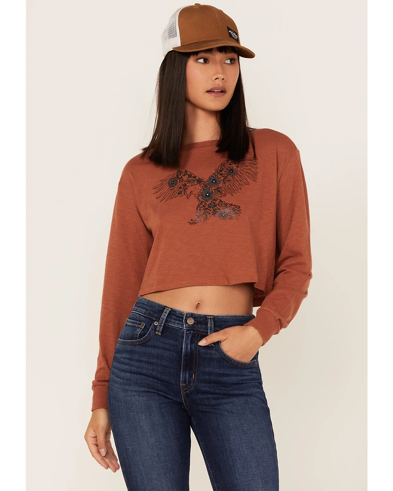 Shyanne Women's Eagle Graphic Cropped Sweatshirt