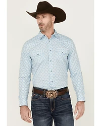 Gibson Men's Gma's Couch Mosaic Medallion Print Long Sleeve Snap Western Shirt