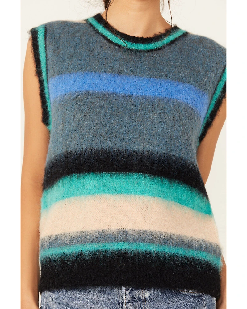 Molly Bracken Women's Striped Sleeveless Sweater Vest