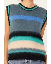 Molly Bracken Women's Striped Sleeveless Sweater Vest