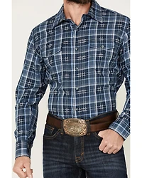 Wrangler Retro Men's Premium Plaid Print Long Sleeve Button-Down Western Shirt