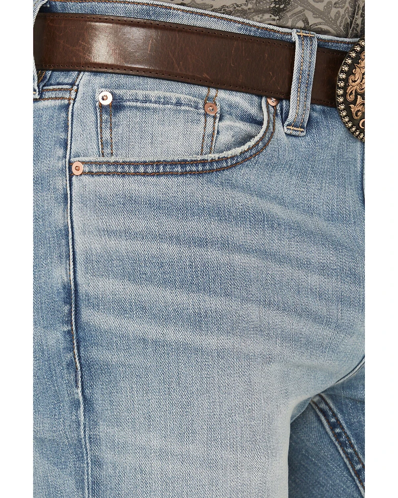Blue Ranchwear Men's Banner Wash Jethro Slim Bootcut Stretch Denim Jeans