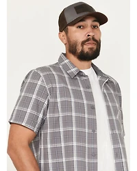 Brothers and Sons Men's Madera Plaid Print Short Sleeve Button-Down Western Shirt