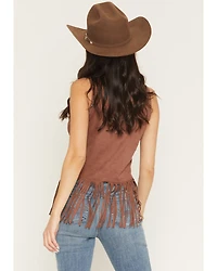 Idyllwind Women's Studded Fringe Faux Suede Tank Top
