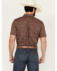 Cody James Men's Festive Floral Short Sleeve Button-Down Stretch Western Shirt