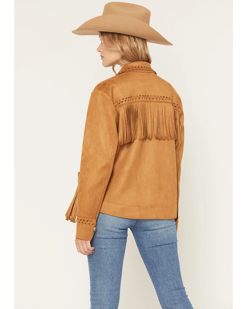 Idyllwind Women's Norton Faux Suede Fringe Shacket