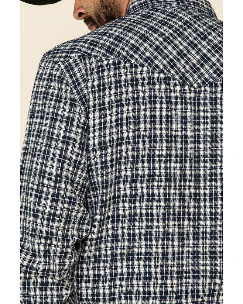 Cody James Men's Ash Small Plaid Long Sleeve Western Flannel Shirt