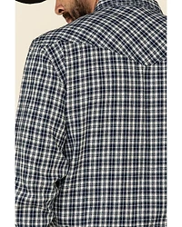 Cody James Men's Ash Small Plaid Long Sleeve Western Flannel Shirt