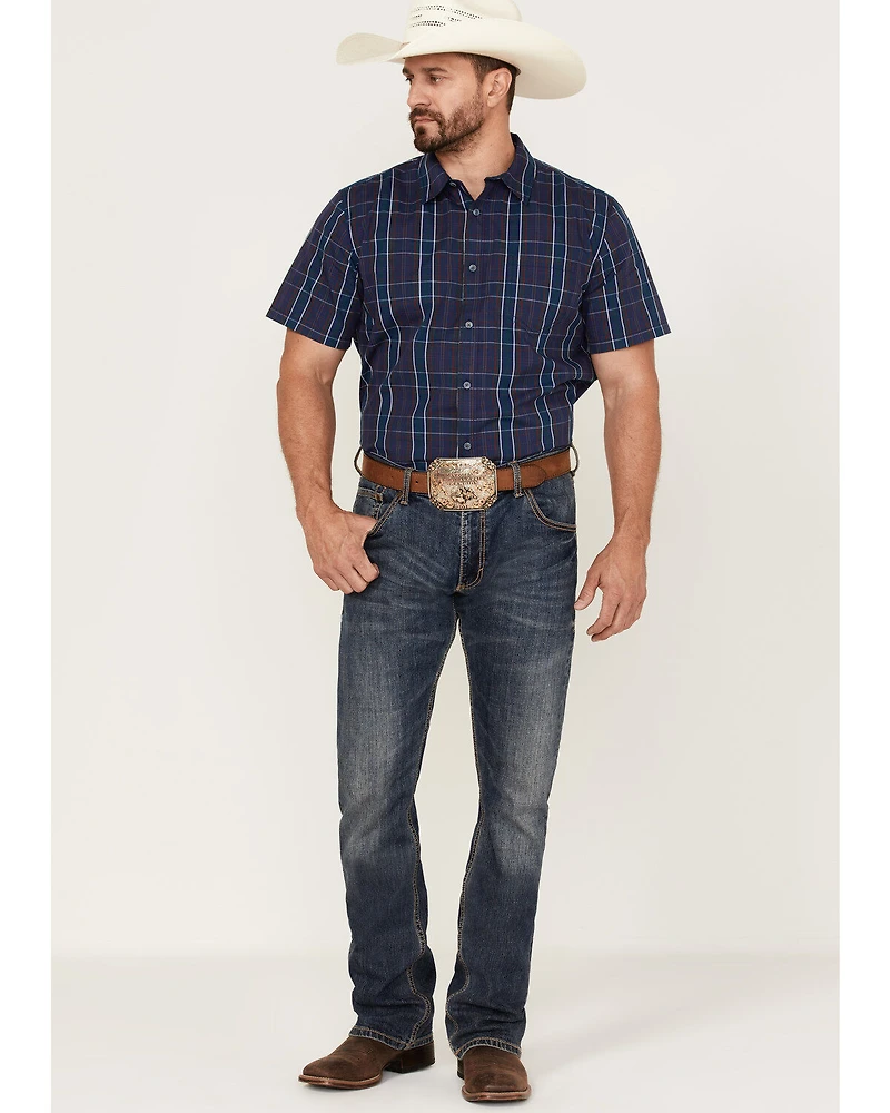 Gibson Men's Lost Leader Plaid Short Sleeve Button Down Western Shirt