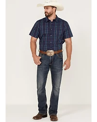 Gibson Men's Lost Leader Plaid Short Sleeve Button Down Western Shirt
