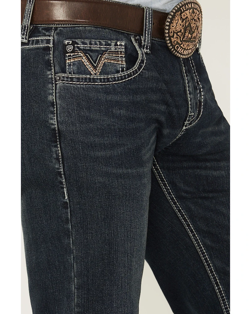 Rock & Roll Denim Men's Pistol Dark Wash Straight Reflex Stretch Jeans
