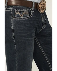 Rock & Roll Denim Men's Pistol Dark Wash Straight Reflex Stretch Jeans