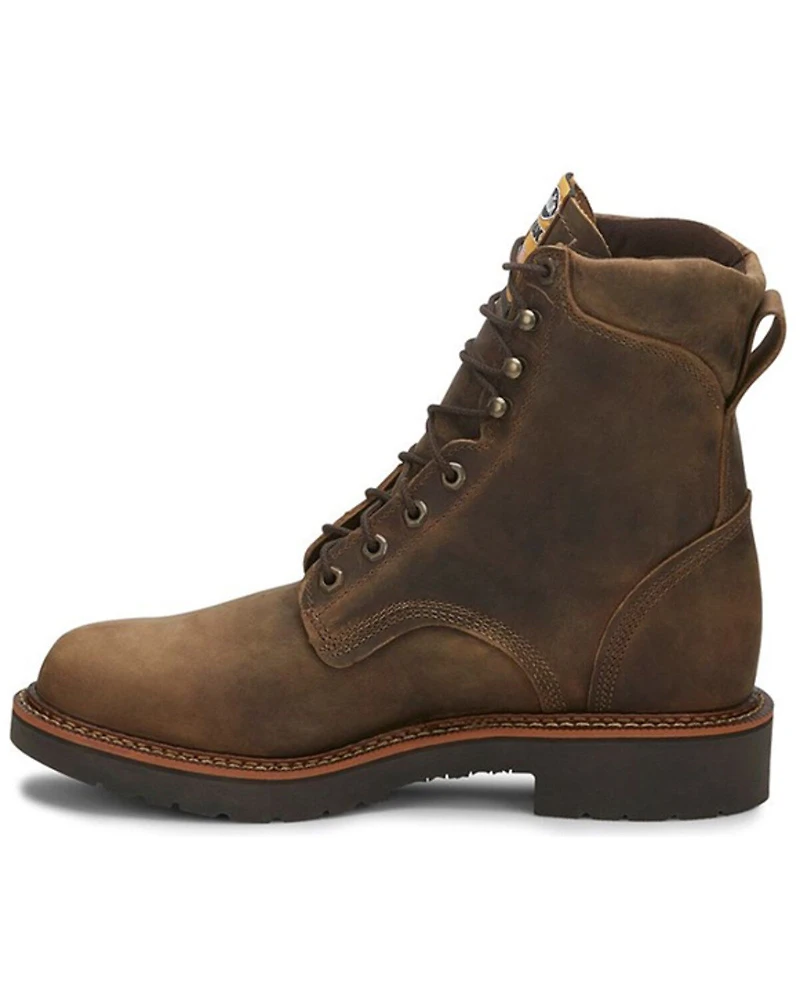 Justin Men's J-Max 8" Blueprint Lace-Up EH Work Boots - Soft Toe