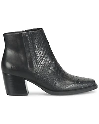 Born Women's Aiken Snakeskin Print Booties - Snip Toe