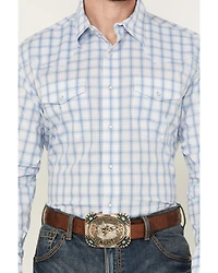 Wrangler Men's Plaid Print Long Sleeve Snap Stretch Western Shirt