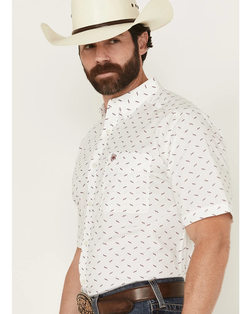 Ariat Men's Grant Geo Print Short Sleeve Button-Down Western Shirt