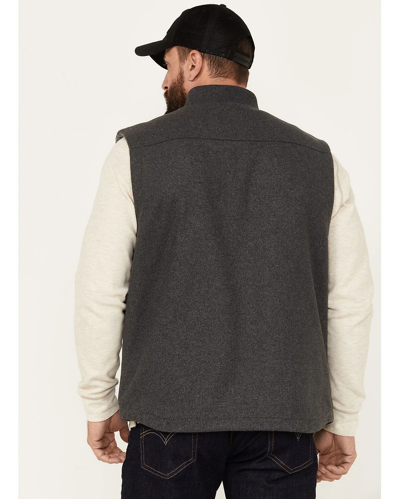 Brothers and Sons Men's Buffalo Check Wool Zip Vest