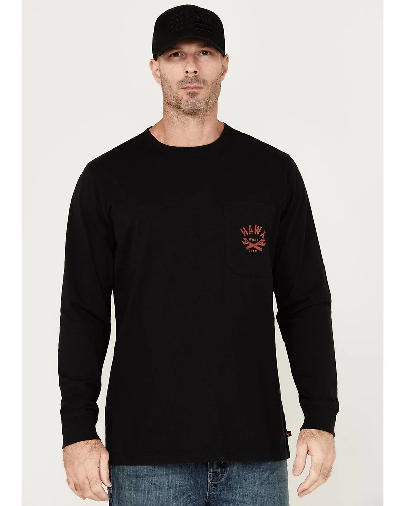 Hawx Men's Never Sleep Long Sleeve Graphic T-Shirt
