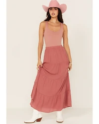 Originality Women's Tiered Maxi Skirt