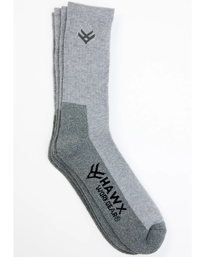 Hawx Men's Steel Toe All Season Speed Dry Crew Socks - 2-Pack