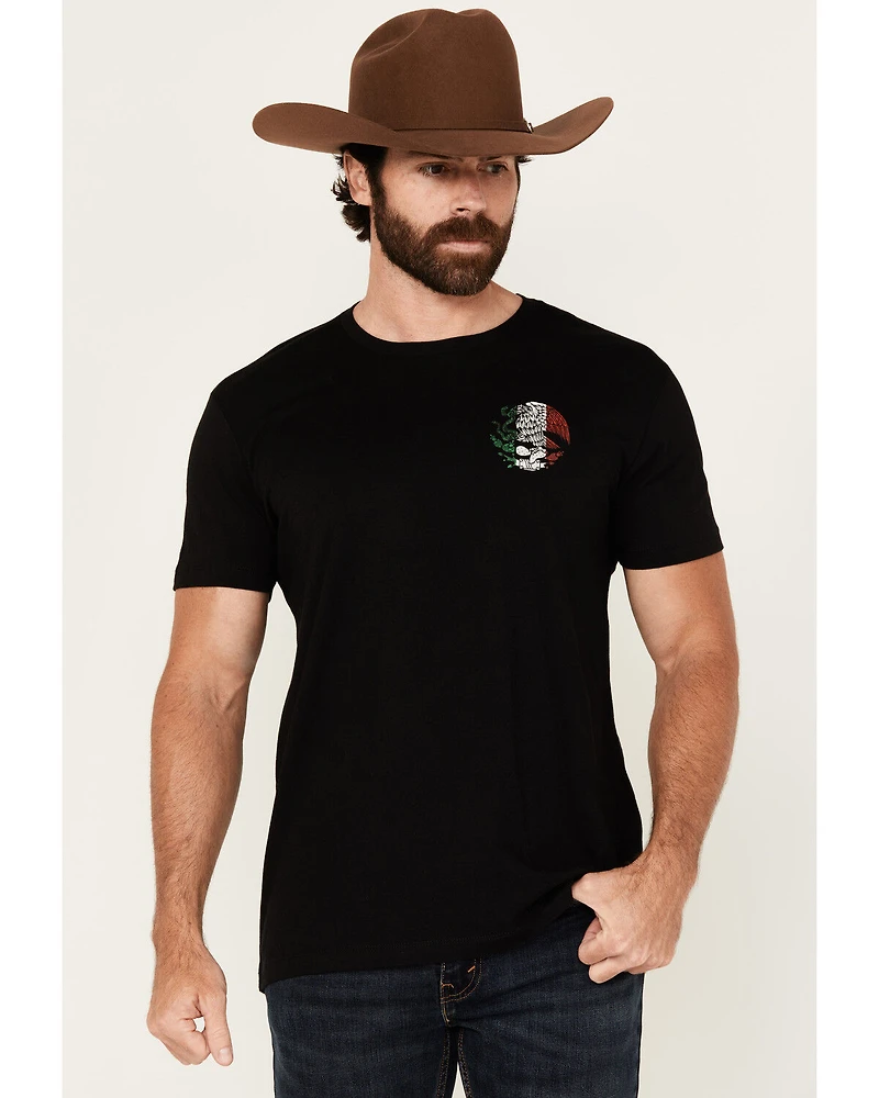 Moonshine Spirit Men's Eagle Skull Mexico Short Sleeve Graphic T-Shirt