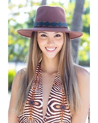Nikki Beach Women's Rogue Western Felt Rancher Hat