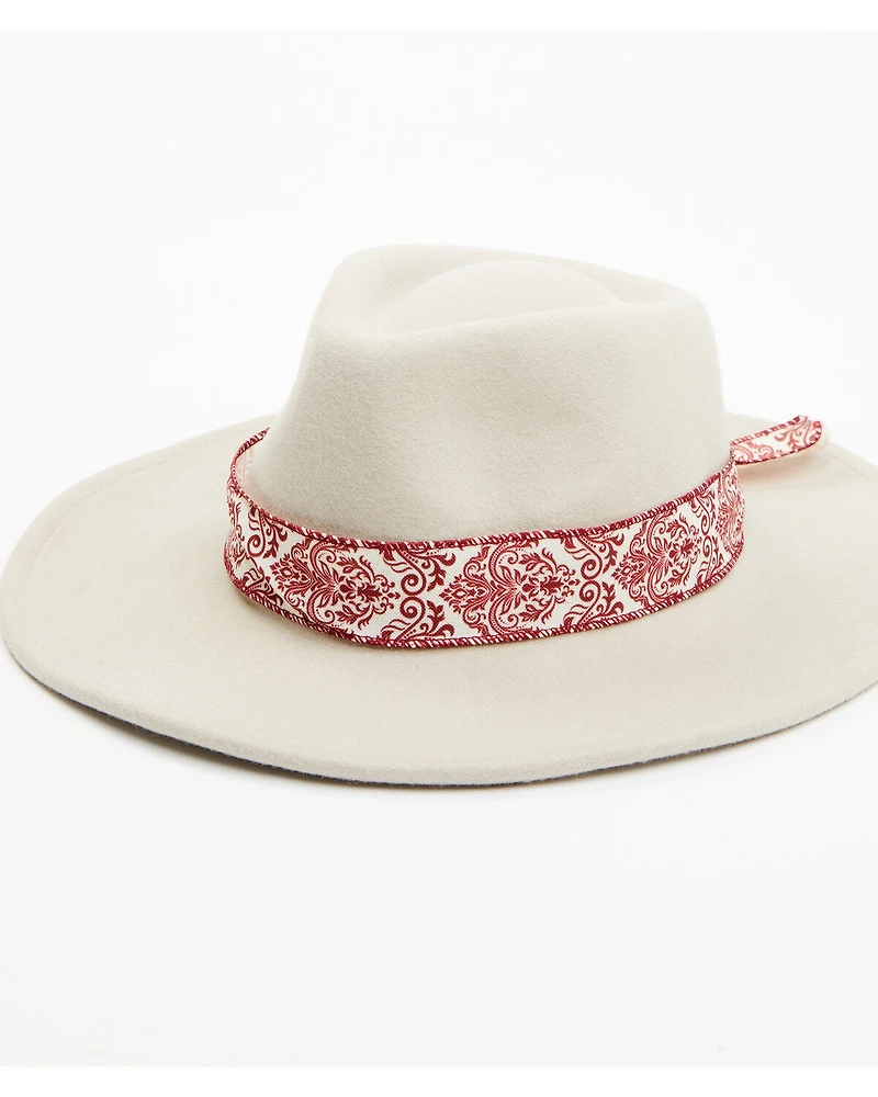 Nikki Beach Women's Mink Cheyenne Ribbon Fedora