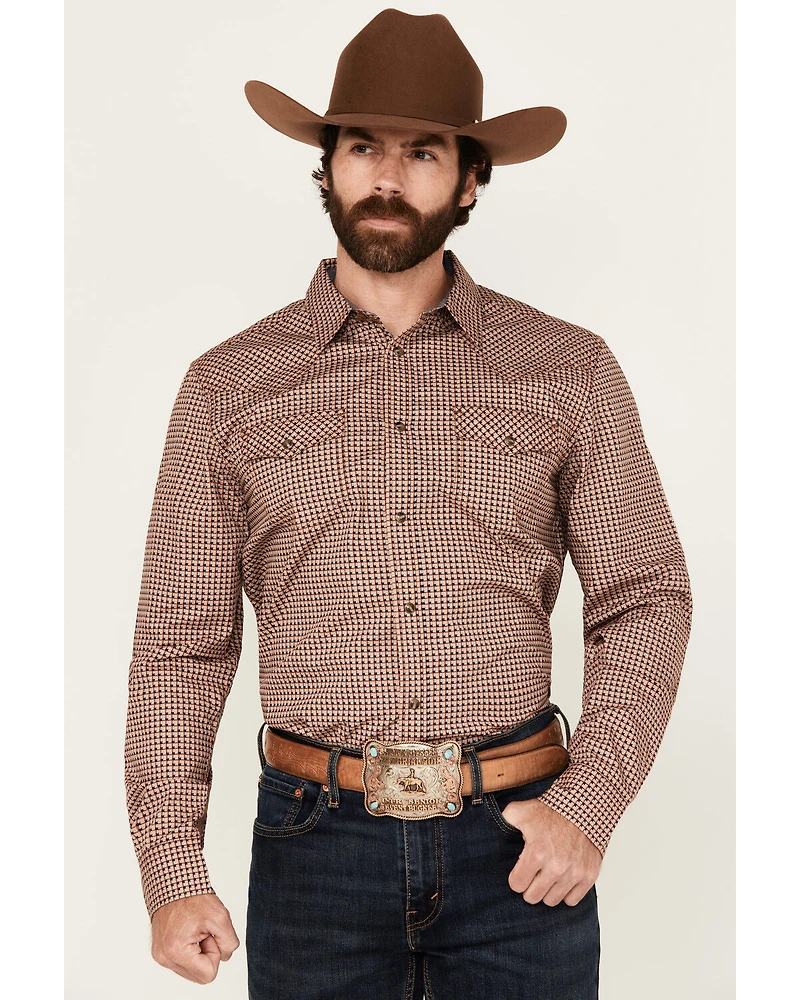 Cody James Men's Ramon Plaid Print Long Sleeve Snap Western Shirt
