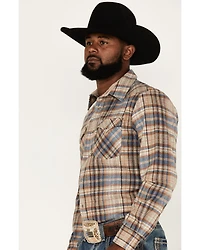 Pendleton Men's Canyon Small Plaid Snap Western Flannel Shirt
