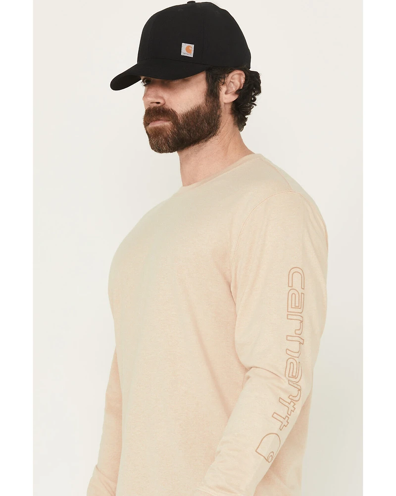 Carhartt Men's Loose Fit Heavyweight Logo Long Sleeve Graphic Work T-Shirt