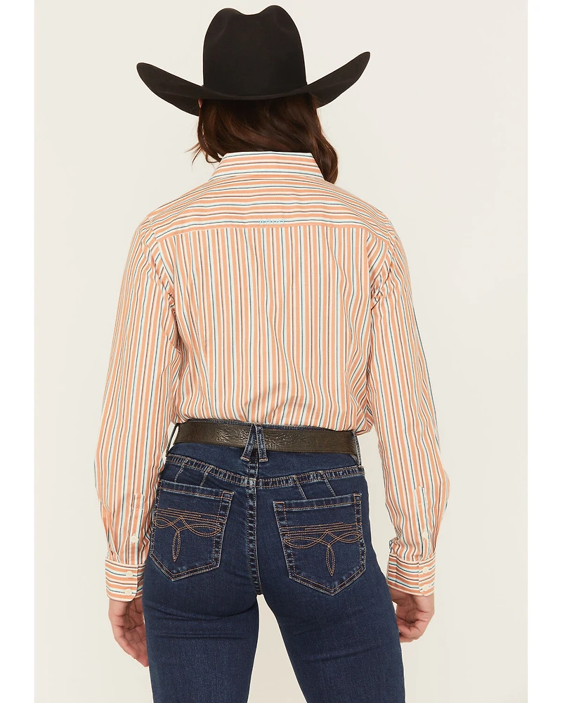 Ariat Women's Malia Striped Print Long Sleeve Button-Down Stretch Western Shirt