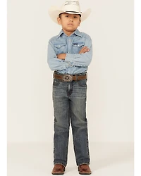Cody James Boys' Steel Dust Medium Wash Mid Rise Stretch Slim Straight Jeans - Sizes 4-8