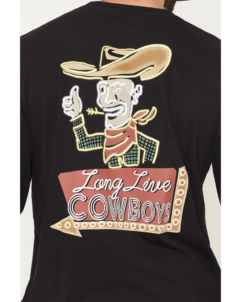 Wrangler Men's Long Live Cowboys Sleeve Graphic T-Shirt