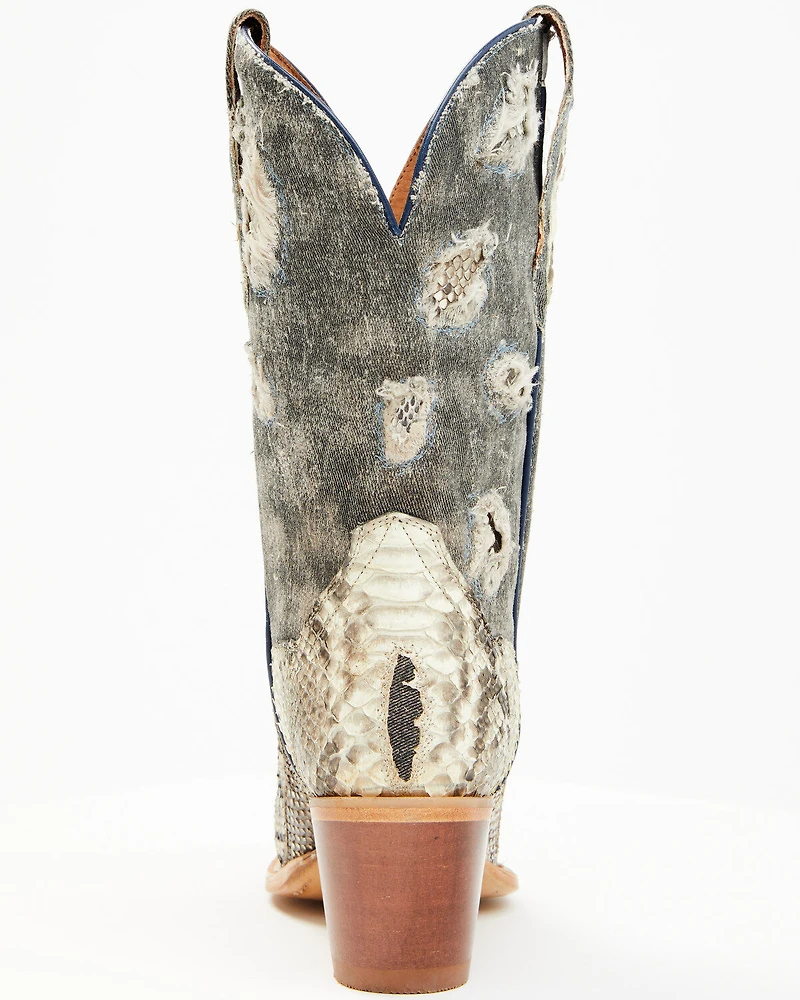 Dan Post Women's Exotic Python Western Boots - Snip Toe
